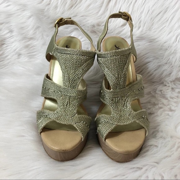 Lucky Brand Shoes - Lucky Brand Gold Wedges